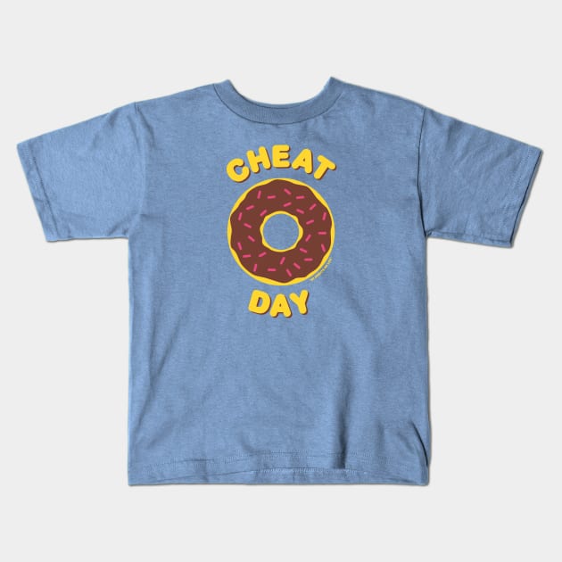 Cheat Day (Chocolate Donut) Kids T-Shirt by nodonutsnolife